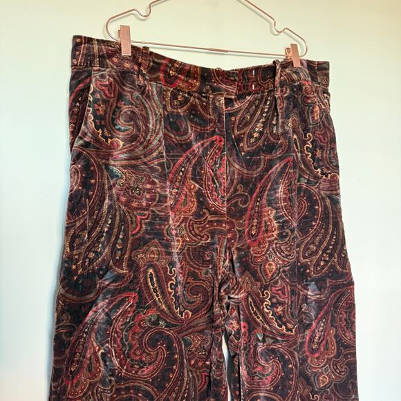 Banana Republic Pants Women 18 Plus Velvet Wide Leg High Waist Quiet Luxury Fall - Picture 3 of 9